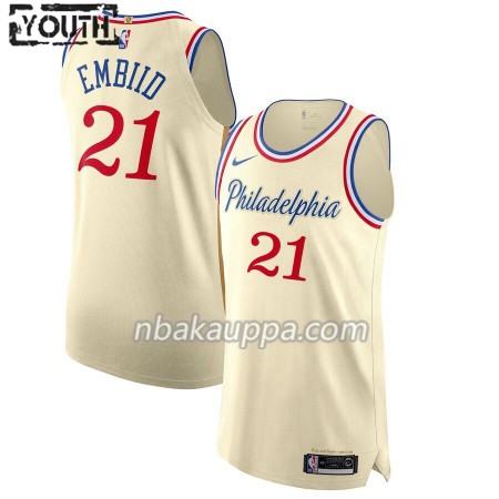 Philadelphia 76ers Joel Embiid 21 Nike 2019-2020 City Edition Pelipaidat Swingman - Lasten